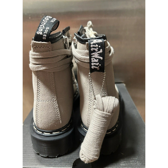 New Men\'s Dr. Martens Rick Owens x 1460 Bex Suede Boot \'Light Taupe size US 6